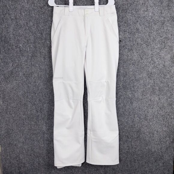 Marmot Ski Pants Womens Size M 8 White  Snowboard Snow Insulated Winter - Picture 1 of 16